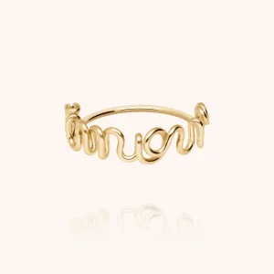 Bague Originale Amour - or jaune laminé
