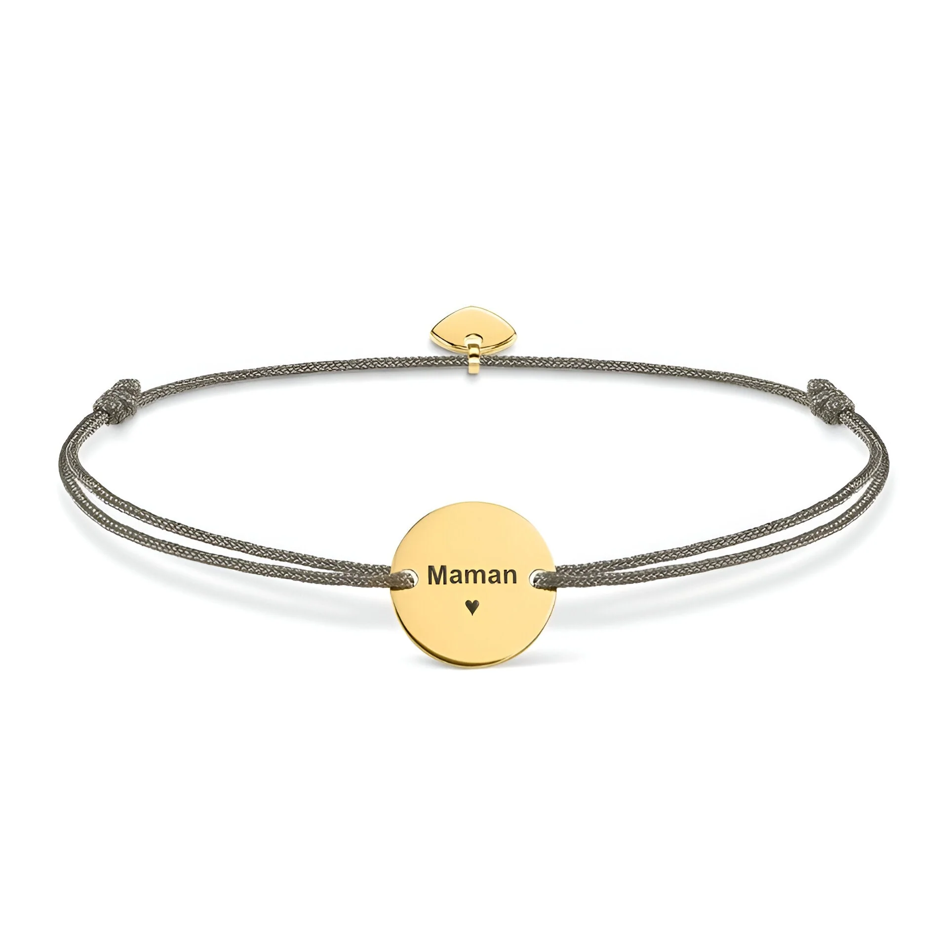 Bracelet cordon personnalisé, disque en acier inoxydable, pour femme, modèle Polly – Image 6