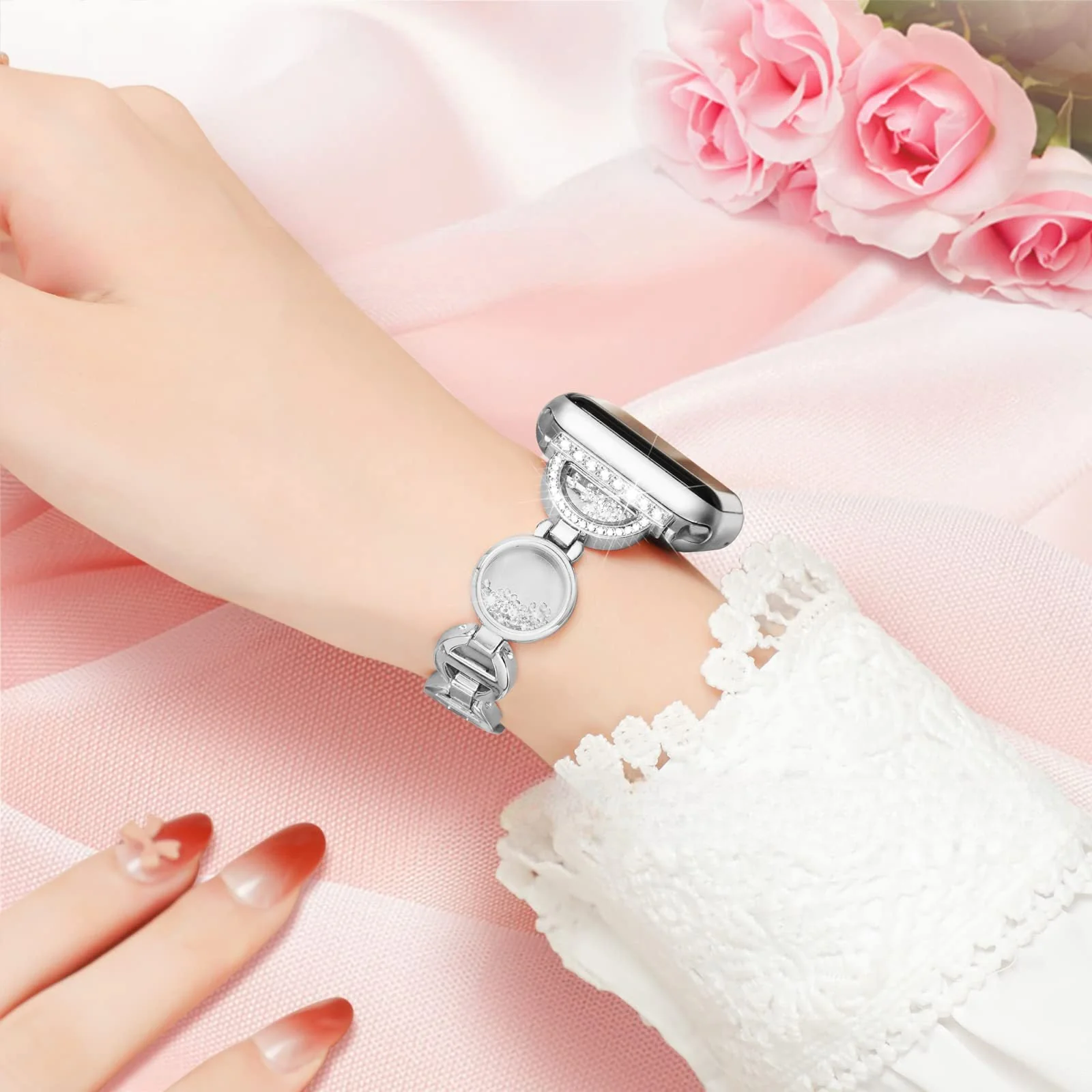 Bracelet Apple Watch, incrusté de sable, pour femme, modèle Pilar – Image 3